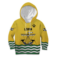 Personalized Lisbon Portugal Kid Hoodie Flag Style - Wonder Print Shop
