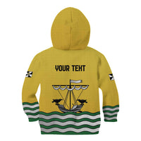 Personalized Lisbon Portugal Kid Hoodie Flag Style - Wonder Print Shop