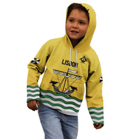 Personalized Lisbon Portugal Kid Hoodie Flag Style - Wonder Print Shop