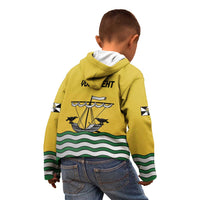 Personalized Lisbon Portugal Kid Hoodie Flag Style - Wonder Print Shop