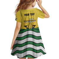 Personalized Lisbon Portugal Kid Short Sleeve Dress Flag Style - Wonder Print Shop