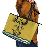 Personalized Lisbon Portugal Leather Tote Bag Flag Style - Wonder Print Shop