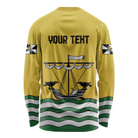 Personalized Lisbon Portugal Long Sleeve Shirt Flag Style - Wonder Print Shop