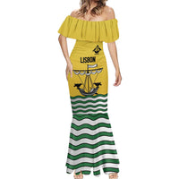 Personalized Lisbon Portugal Mermaid Dress Flag Style - Wonder Print Shop