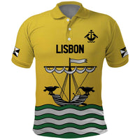 Personalized Lisbon Portugal Polo Shirt Flag Style - Wonder Print Shop