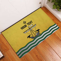 Personalized Lisbon Portugal Rubber Doormat Flag Style - Wonder Print Shop