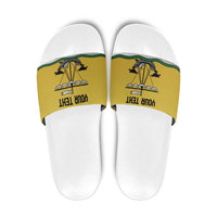 Personalized Lisbon Portugal Slide Sandals Flag Style - Wonder Print Shop