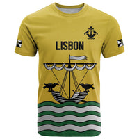 Personalized Lisbon Portugal T Shirt Flag Style - Wonder Print Shop