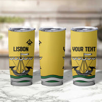 Personalized Lisbon Portugal Tumbler Cup Flag Style - Wonder Print Shop