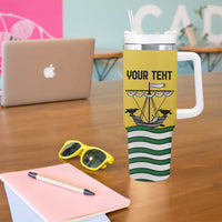 Personalized Lisbon Portugal Tumbler With Handle Flag Style - Wonder Print Shop