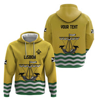 Personalized Lisbon Portugal Zip Hoodie Flag Style - Wonder Print Shop