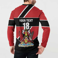 Custom Trinidad and Tobago Button Sweatshirt Together We Aspire Together We Achieve - Wonder Print Shop