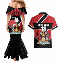 Custom Trinidad and Tobago Couples Matching Mermaid Dress and Hawaiian Shirt Together We Aspire Together We Achieve - Wonder Print Shop