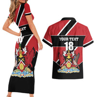 Custom Trinidad and Tobago Couples Matching Short Sleeve Bodycon Dress and Hawaiian Shirt Together We Aspire Together We Achieve - Wonder Print Shop