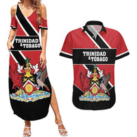 Custom Trinidad and Tobago Couples Matching Summer Maxi Dress and Hawaiian Shirt Together We Aspire Together We Achieve - Wonder Print Shop