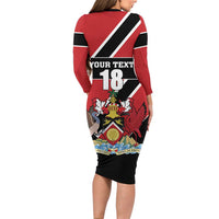 Custom Trinidad and Tobago Family Matching Long Sleeve Bodycon Dress and Hawaiian Shirt Together We Aspire Together We Achieve - Wonder Print Shop