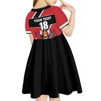 Custom Trinidad and Tobago Kid Short Sleeve Dress Together We Aspire Together We Achieve - Wonder Print Shop