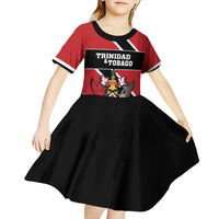 Custom Trinidad and Tobago Kid Short Sleeve Dress Together We Aspire Together We Achieve - Wonder Print Shop
