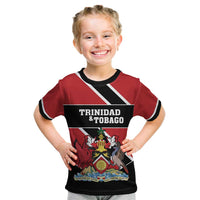 Custom Trinidad and Tobago Kid T Shirt Together We Aspire Together We Achieve - Wonder Print Shop