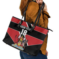 Custom Trinidad and Tobago Leather Tote Bag Together We Aspire Together We Achieve - Wonder Print Shop
