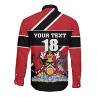 Custom Trinidad and Tobago Long Sleeve Button Shirt Together We Aspire Together We Achieve - Wonder Print Shop