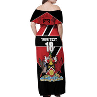 Custom Trinidad and Tobago Off Shoulder Maxi Dress Together We Aspire Together We Achieve - Wonder Print Shop