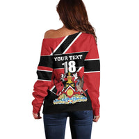 Custom Trinidad and Tobago Off Shoulder Sweater Together We Aspire Together We Achieve - Wonder Print Shop