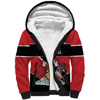 Custom Trinidad and Tobago Sherpa Hoodie Together We Aspire Together We Achieve - Wonder Print Shop