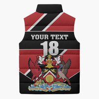 Custom Trinidad and Tobago Sleeveless Puffer Jacket Together We Aspire Together We Achieve - Wonder Print Shop
