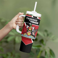 Custom Trinidad and Tobago Tumbler With Handle Together We Aspire Together We Achieve - Wonder Print Shop