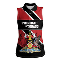 Custom Trinidad and Tobago Women Sleeveless Polo Shirt Together We Aspire Together We Achieve - Wonder Print Shop