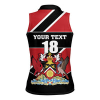 Custom Trinidad and Tobago Women Sleeveless Polo Shirt Together We Aspire Together We Achieve - Wonder Print Shop