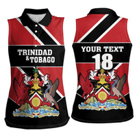 Custom Trinidad and Tobago Women Sleeveless Polo Shirt Together We Aspire Together We Achieve - Wonder Print Shop
