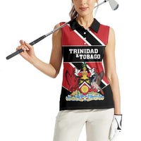 Custom Trinidad and Tobago Women Sleeveless Polo Shirt Together We Aspire Together We Achieve - Wonder Print Shop