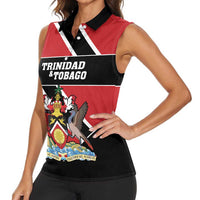 Custom Trinidad and Tobago Women Sleeveless Polo Shirt Together We Aspire Together We Achieve - Wonder Print Shop