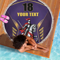 Custom Trinidad and Tobago Cricket Beach Blanket Go Champion Knight Riders - Wonder Print Shop