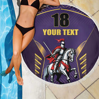 Custom Trinidad and Tobago Cricket Beach Blanket Go Champion Knight Riders - Wonder Print Shop