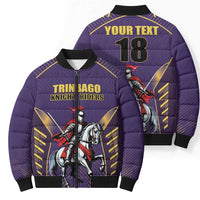 Custom Trinidad and Tobago Cricket Bomber Puffer Jacket Go Champion Knight Riders - Wonder Print Shop