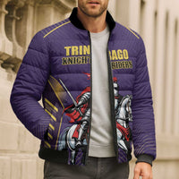 Custom Trinidad and Tobago Cricket Bomber Puffer Jacket Go Champion Knight Riders - Wonder Print Shop