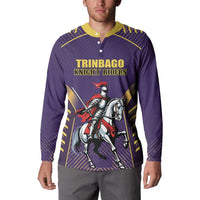 Custom Trinidad and Tobago Cricket Button Sweatshirt Go Champion Knight Riders - Wonder Print Shop