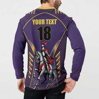 Custom Trinidad and Tobago Cricket Button Sweatshirt Go Champion Knight Riders - Wonder Print Shop