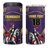 Custom Trinidad and Tobago Cricket 4 in 1 Can Cooler Tumbler Go Champion Knight Riders - Wonder Print Shop