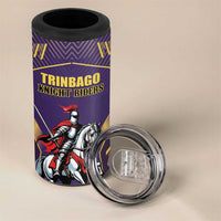 Custom Trinidad and Tobago Cricket 4 in 1 Can Cooler Tumbler Go Champion Knight Riders - Wonder Print Shop