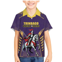 Custom Trinidad and Tobago Cricket Family Matching Mermaid Dress and Hawaiian Shirt Go Champion Knight Riders - Wonder Print Shop