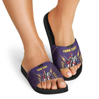 Custom Trinidad and Tobago Cricket Slide Sandals Go Champion Knight Riders - Wonder Print Shop