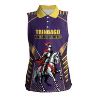 Custom Trinidad and Tobago Cricket Women Sleeveless Polo Shirt Go Champion Knight Riders - Wonder Print Shop