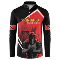 Custom Trinidad and Tobago Cricket Knight Riders Button Sweatshirt Go Champion - Wonder Print Shop