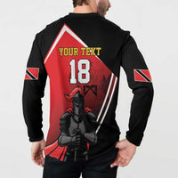 Custom Trinidad and Tobago Cricket Knight Riders Button Sweatshirt Go Champion - Wonder Print Shop