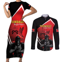 Custom Trinidad and Tobago Cricket Knight Riders Couples Matching Short Sleeve Bodycon Dress and Long Sleeve Button Shirt Go Champion - Wonder Print Shop