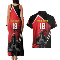 Custom Trinidad and Tobago Cricket Knight Riders Couples Matching Tank Maxi Dress and Hawaiian Shirt Go Champion - Wonder Print Shop